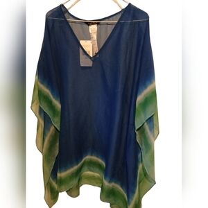 Lauren Ralph Lauren Blue Kaftan Covet Up SMALL FLAWED